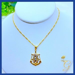 18K Real Gold Necklace 18”